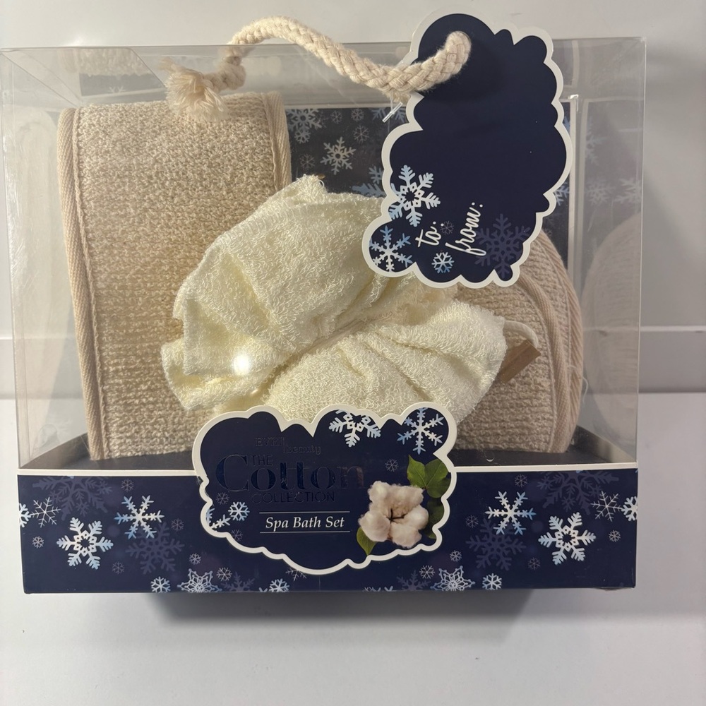 EVRI Cotton Spa Bath Set - Cream